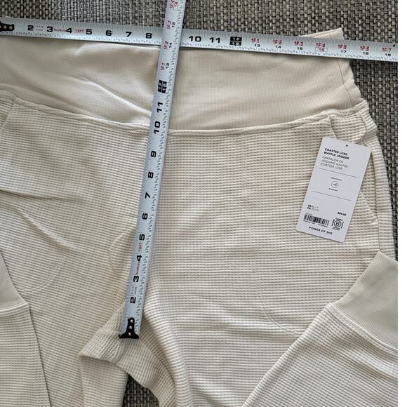 ATHLETA NWT Coaster Luxe Waffle Tencel/Cotton High Rise Jogger XLT Bone White - Picture 3 of 3